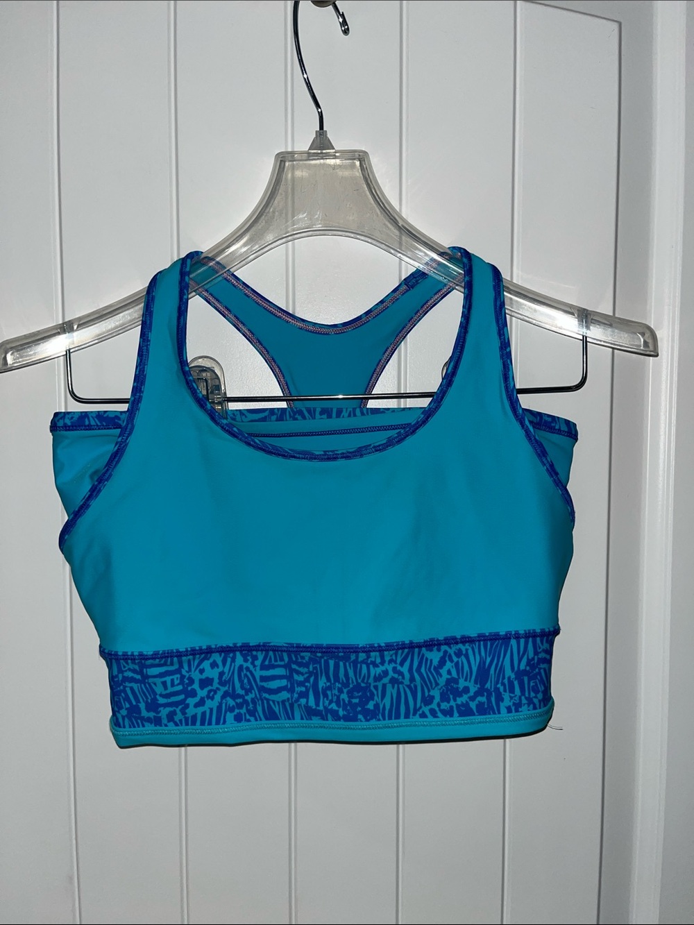 Ivivva 2 pc Girls' Teal and Deep Blue Racerback Swim Bikini Top and Bottoms